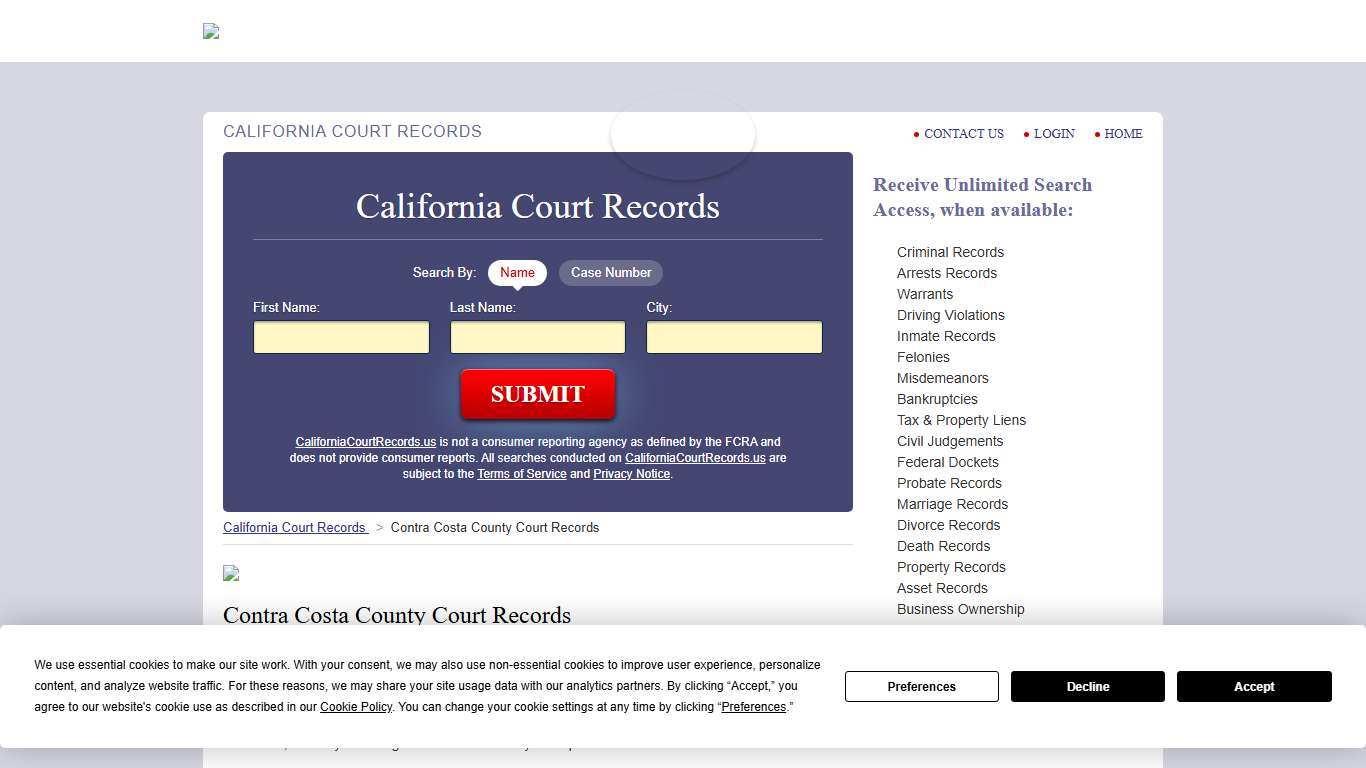 Contra Costa County Court Records | CaliforniaCourtRecords.us
